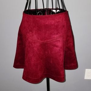 Jack faux suede flare mini skirt